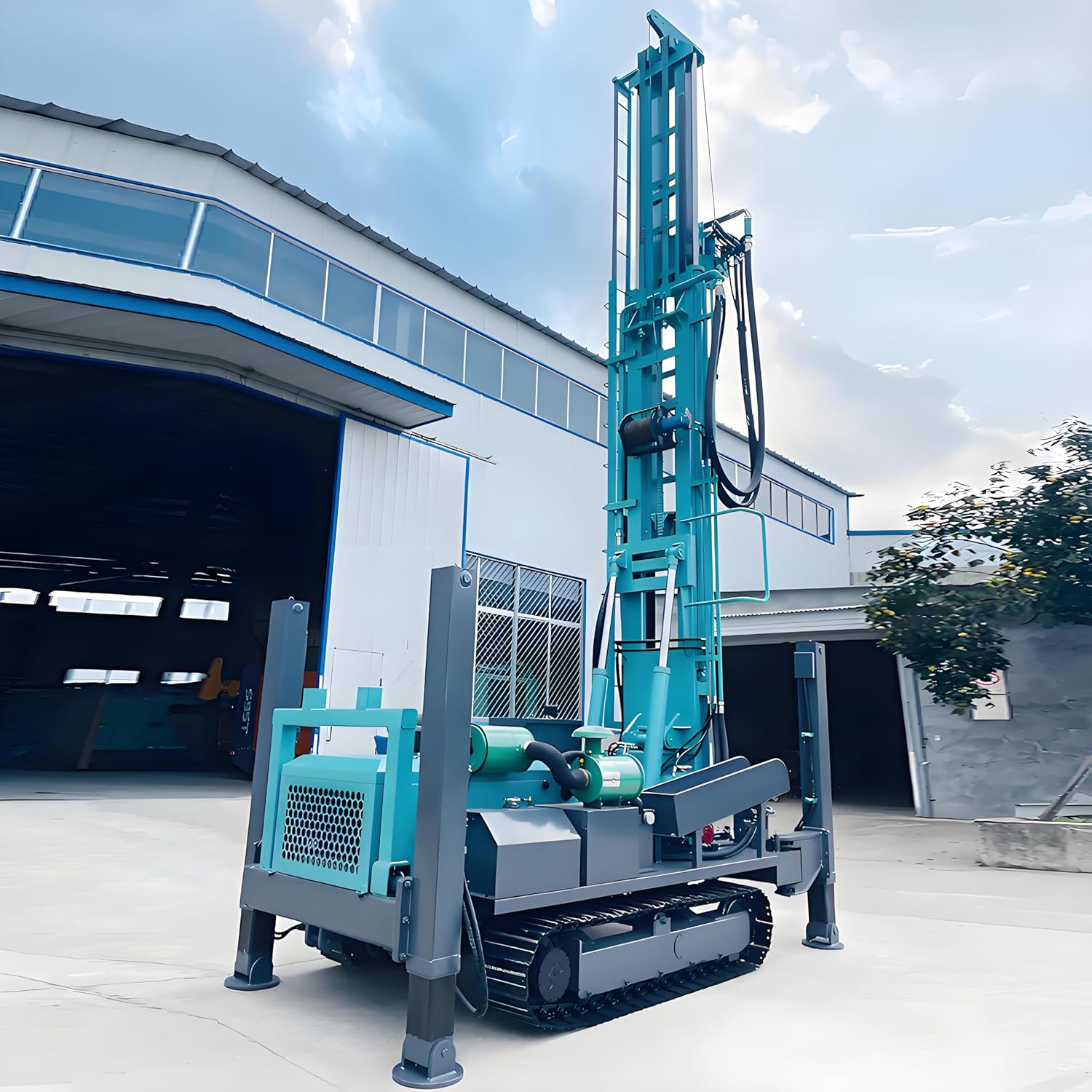 buy portable crawler water well drilling rig,should I buy a crawler drilling rig,crawler water well rig vs truck mounted,portable geological drilling rig pros cons,best compact borehole drilling machine,hydraulic water well drill rig worth buying unboxing and complete package contents