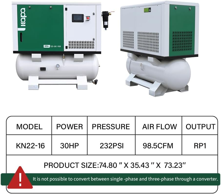 kapa rotary screw air compressor review,kapa air compressor worth buying,best rotary screw air compressor for workshop,kapa rotary screw air compressor pros cons,kapa air compressor vs alternatives,should I buy kapa rotary screw compressor unboxing and complete package contents