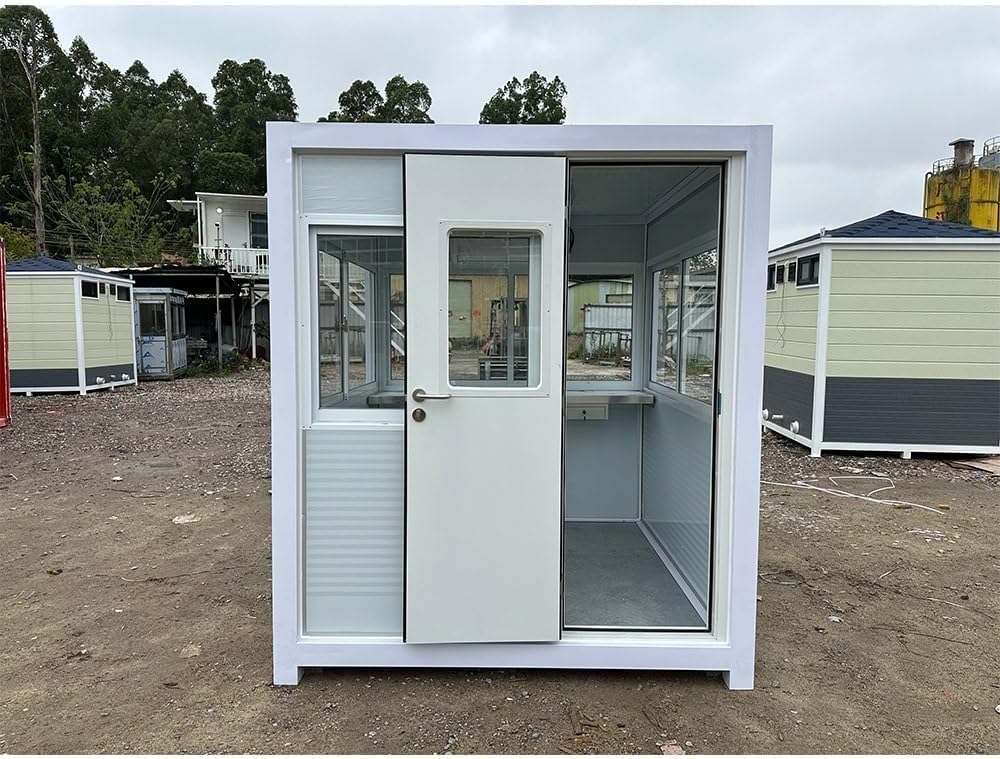 6.5x6.5 guard booth with AC and heat, 6.5x6.5 security booth review, portable guardhouse pros cons, best guard shack for outdoor office, should I buy a portable guard booth, guard shack worth buying unboxing and complete package contents