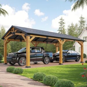 Image 1 of Jocisland cedar wood carport review