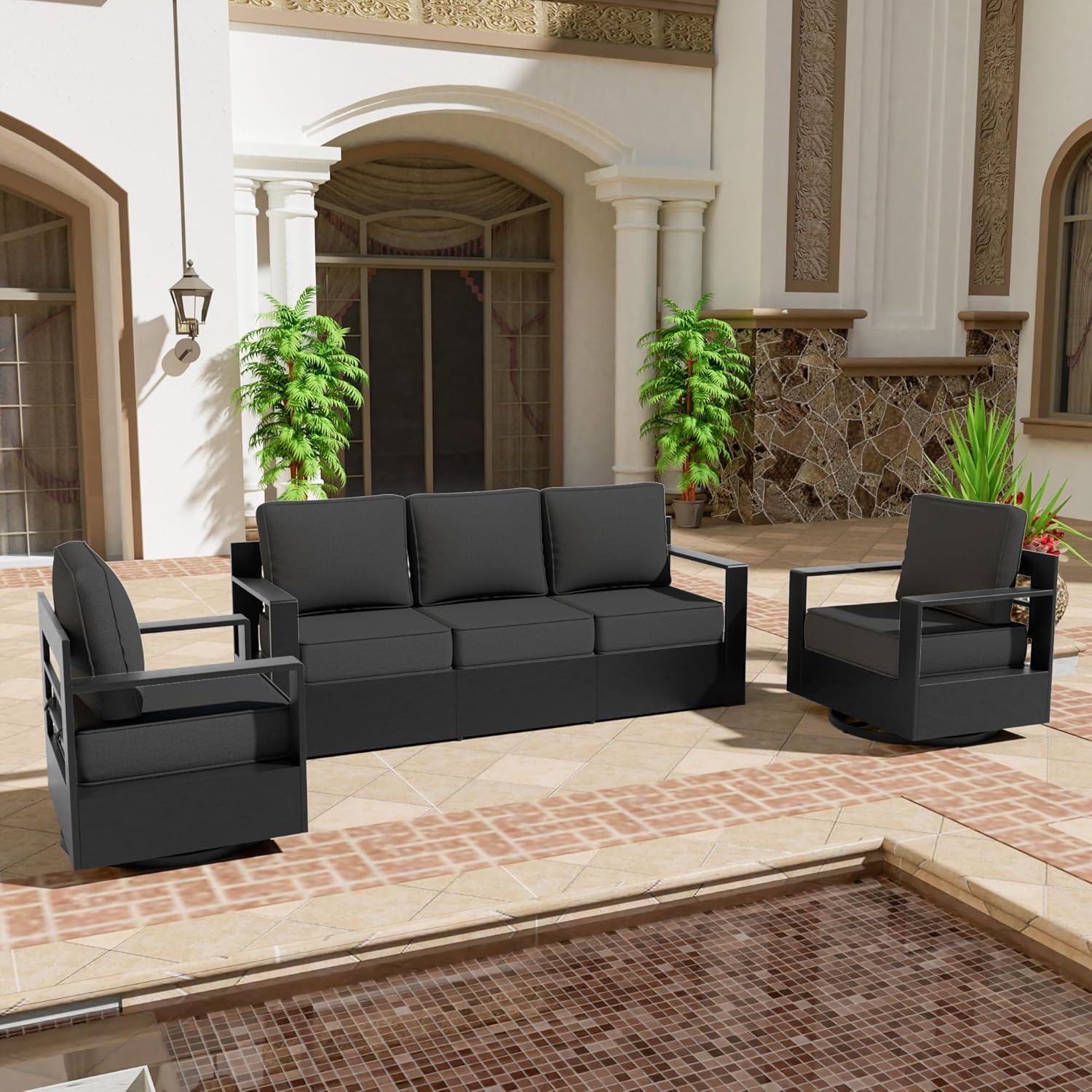Qsoer outdoor furniture review,Qsoer patio set review and rating,is Qsoer outdoor furniture worth buying,Qsoer 3-piece conversation set review pros cons,Qsoer aluminum furniture review honest opinion,Qsoer swivel chair review verdict unboxing and complete package contents