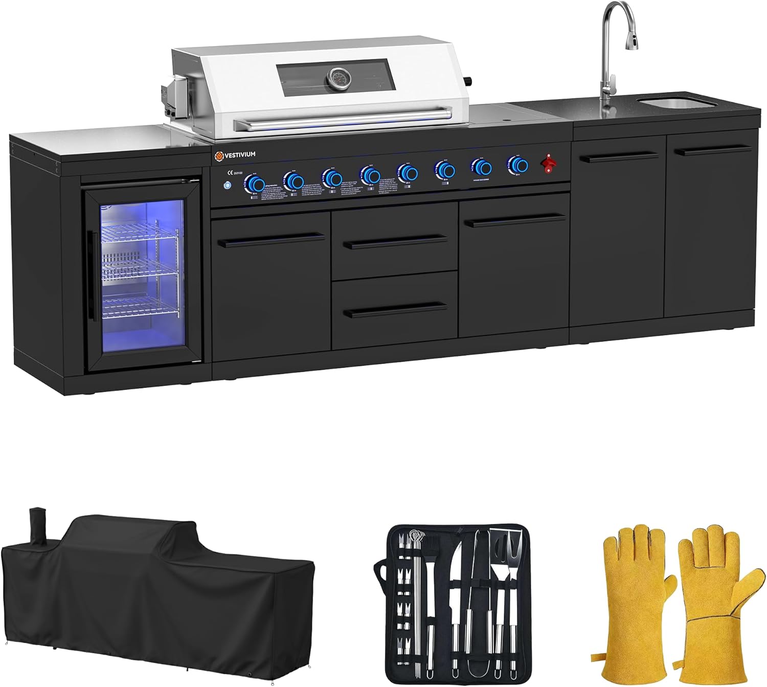 VESTIVIUM 112 all-in-one outdoor kitchen review,outdoor kitchen worth buying,modular grill station pros cons,best propane outdoor kitchen,should I buy VESTIVIUM outdoor kitchen,VESTIVIUM modular kitchen vs alternatives - detailed features and technical specifications