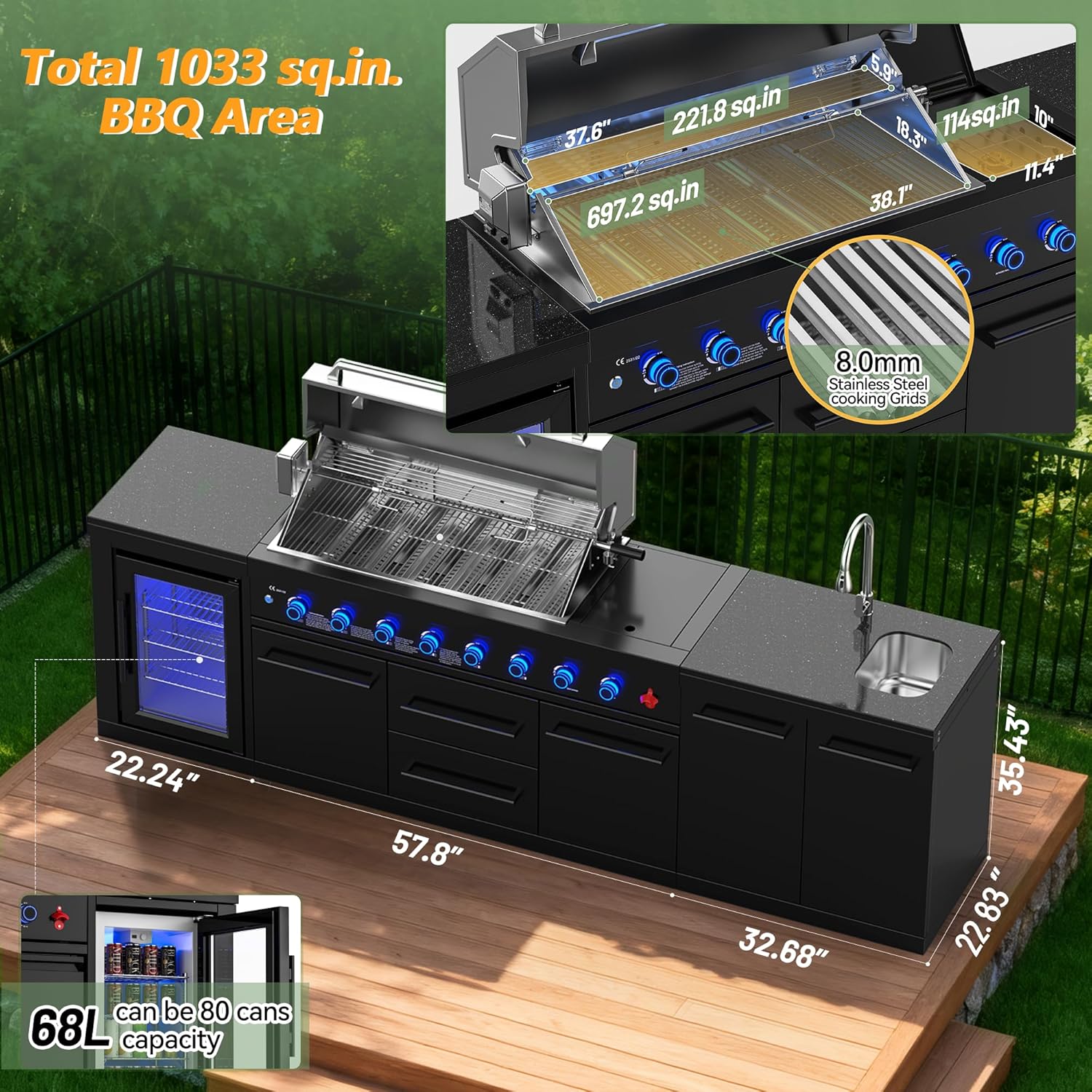 VESTIVIUM 112 all-in-one outdoor kitchen review,outdoor kitchen worth buying,modular grill station pros cons,best propane outdoor kitchen,should I buy VESTIVIUM outdoor kitchen,VESTIVIUM modular kitchen vs alternatives unboxing and complete package contents