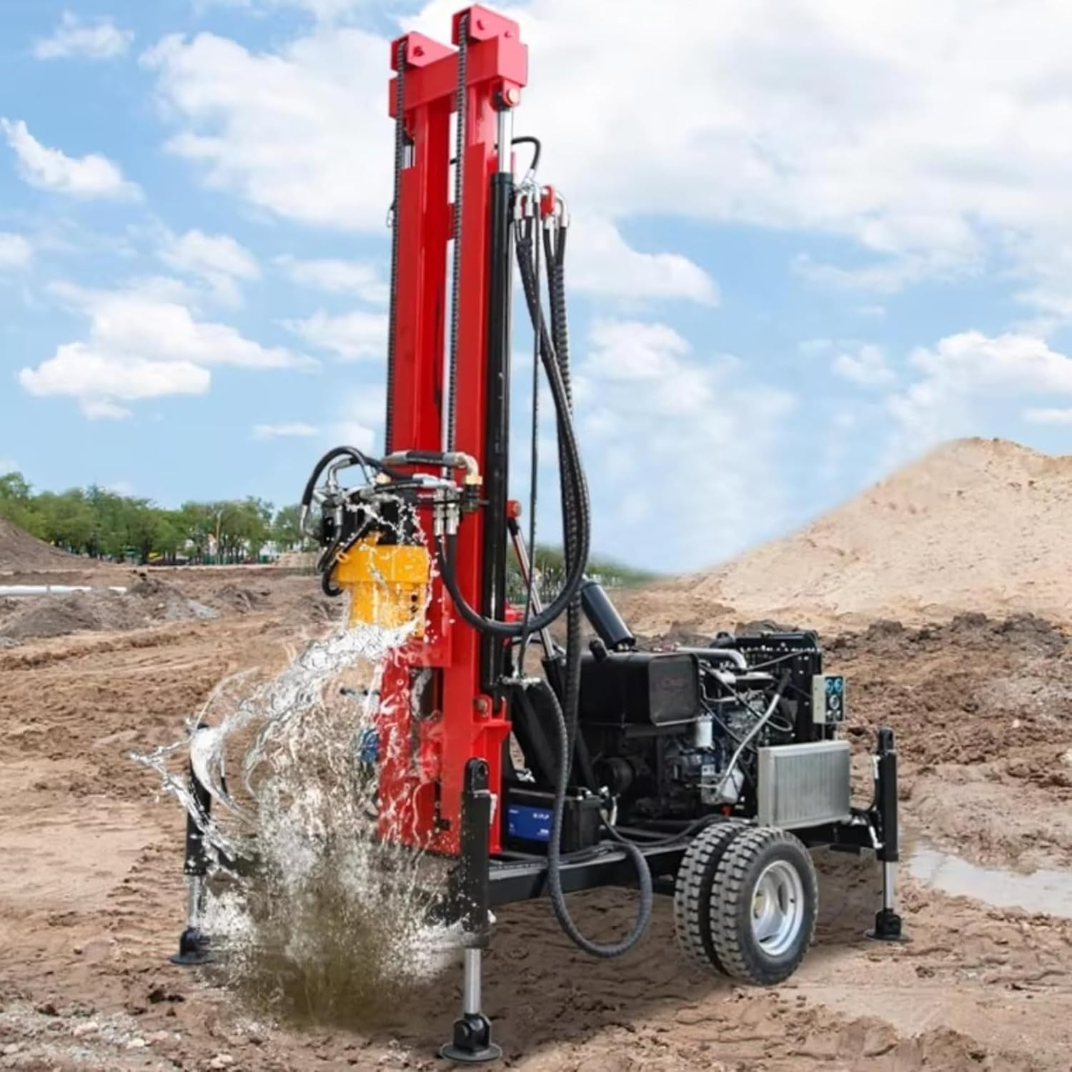 hydraulic water well drilling rig,compact borehole drilling machine,all-terrain well drill equipment,best portable well drilling rig,should I buy a hydraulic drilling rig,hydraulic well rig pros cons - detailed features and technical specifications