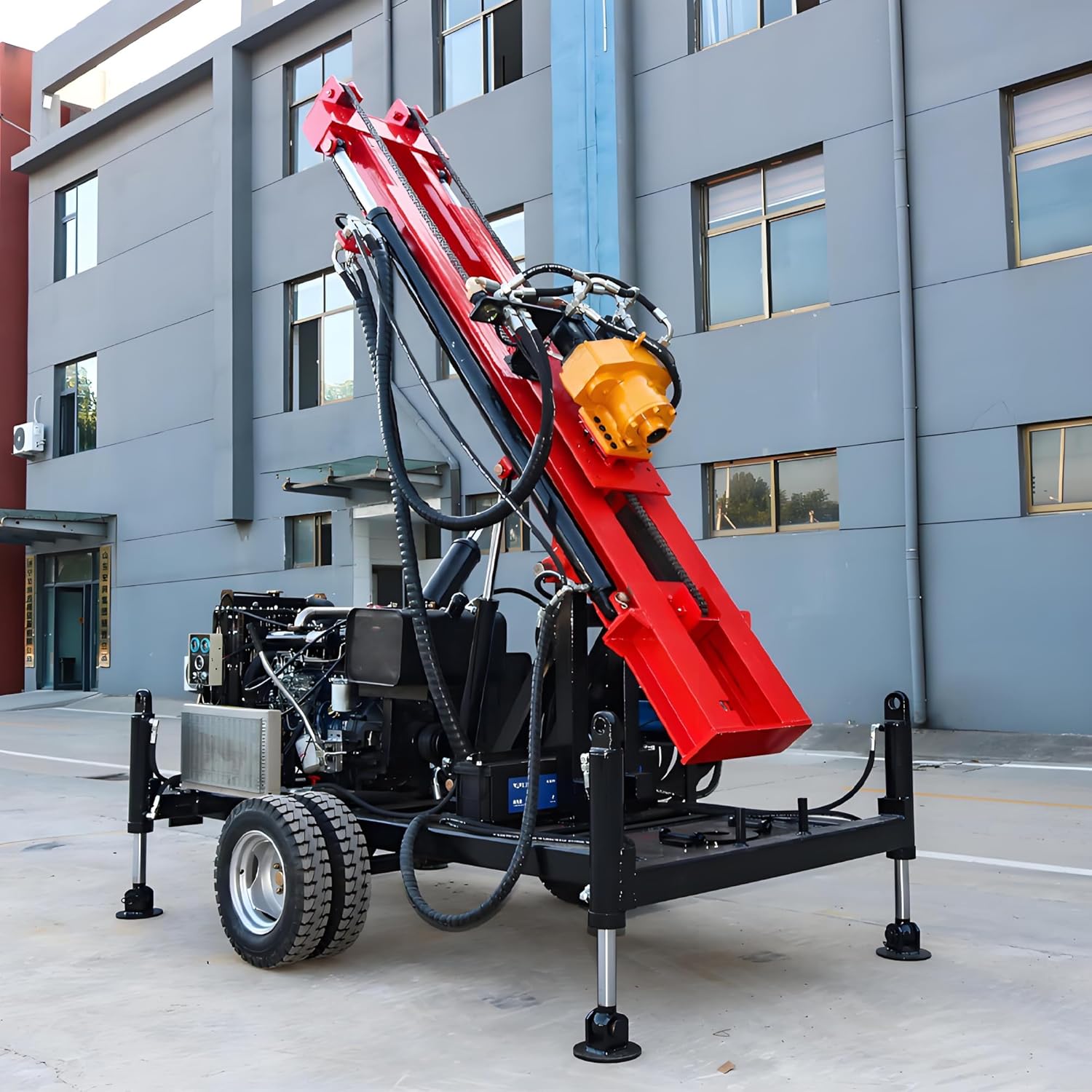 hydraulic water well drilling rig,compact borehole drilling machine,all-terrain well drill equipment,best portable well drilling rig,should I buy a hydraulic drilling rig,hydraulic well rig pros cons unboxing and complete package contents